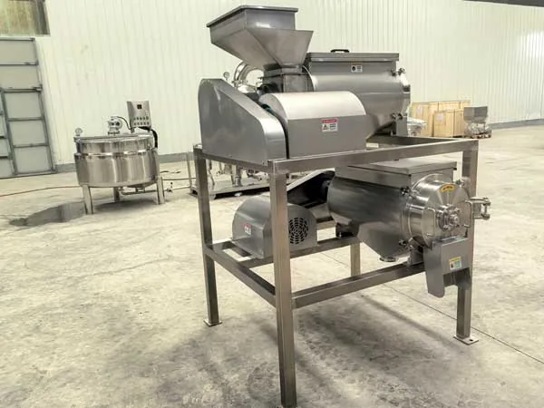 Fruit pulper and refiner for purees, sauces and juice bases