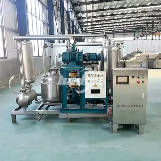 Vacuum frying machine producing low-oil fruit and vegetable chips