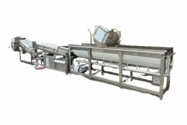 Vibrating screen grader separating product into size fractions